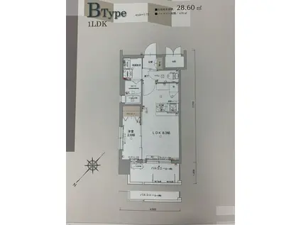 グランパーク平尾II(1LDK/8階)の間取り写真