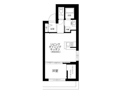 LIVE FLAT蔵前(1LDK/5階)の間取り写真