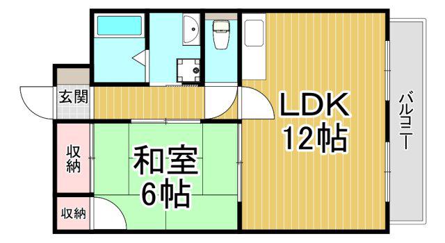 ファミールM(2DK/3階)の間取り写真