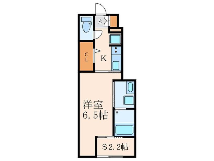 プレミール宇佐(1K/1階)の間取り写真