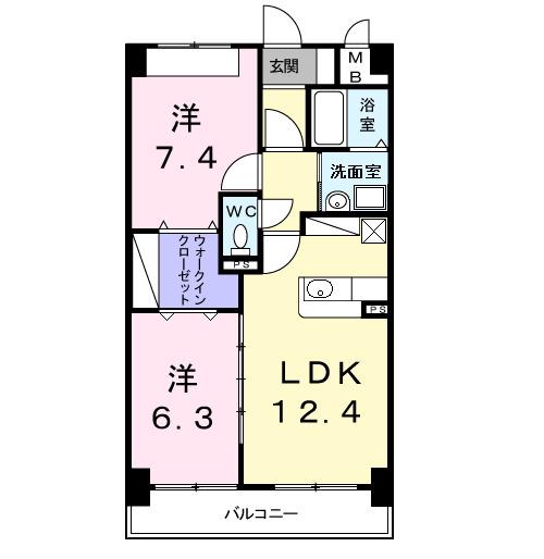アベーク101(2LDK/4階)の間取り写真