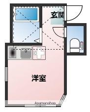 根岸スパイスガールズ(ワンルーム/2階)の間取り写真