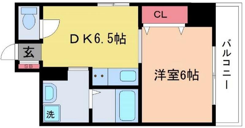グローリーハイツ山本II(1DK/4階)の間取り写真