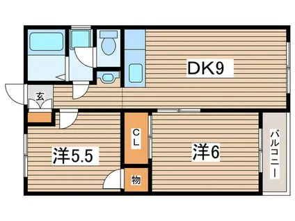 大塚マンション(2DK/1階)の間取り写真