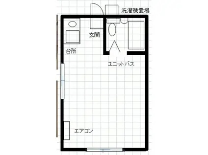 さかえフラット(ワンルーム/2階)の間取り写真