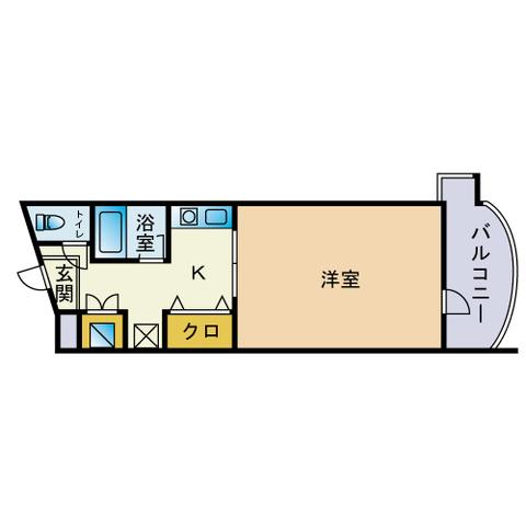 マクシーズ和白ヒル(1K/3階)の間取り写真