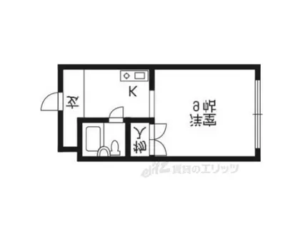 メゾンプルメリア(1K/1階)の間取り写真