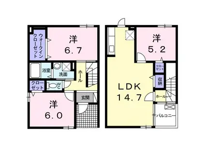 SUNLIT 箕面(3LDK/1階)の間取り写真