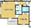 LA-CREA ZII(1LDK/2階)の間取り写真