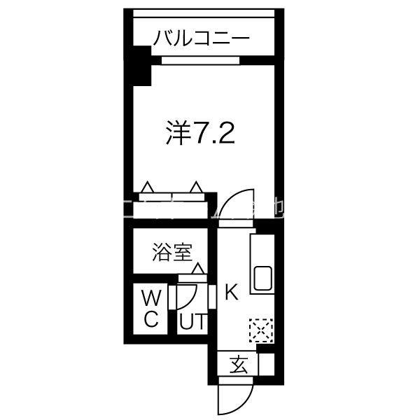 チェルトヴィータ(1K/3階)の間取り写真