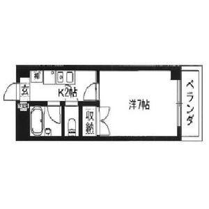 シーズンコート岩塚西(1K/3階)の間取り写真