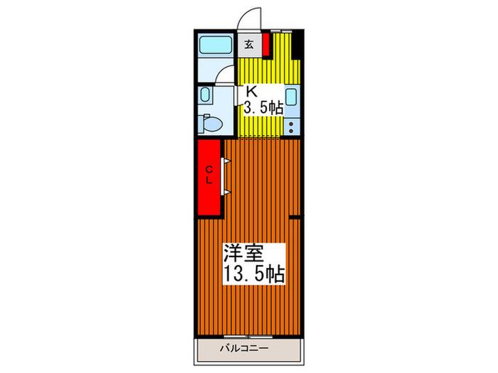第21まさひろ商事ビル(1K/4階)の間取り写真