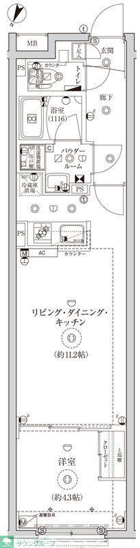 CREATIF池袋(1LDK/4階)の間取り写真