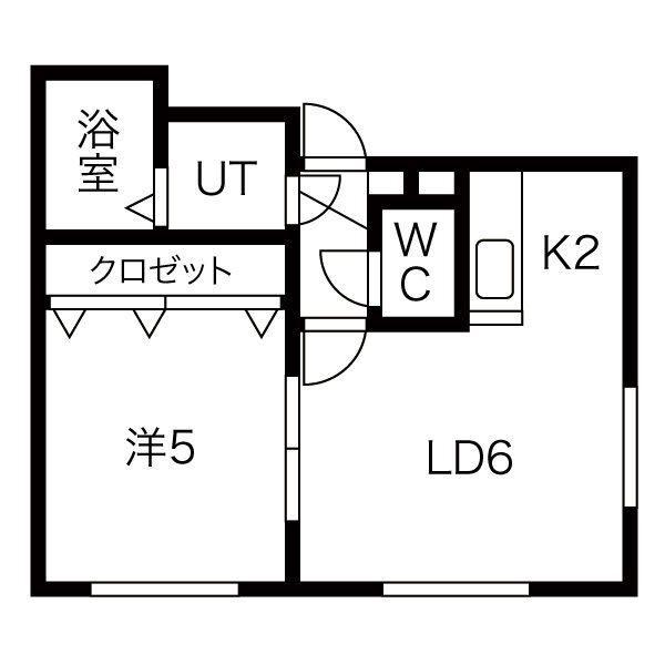 イースト BLUE(1LDK/2階)の間取り写真