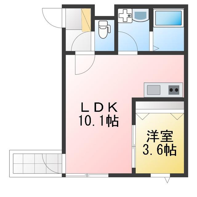 グランアクシス(1LDK/2階)の間取り写真