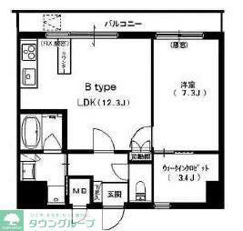 ヒルクレスト御茶ノ水(1LDK/9階)の間取り写真