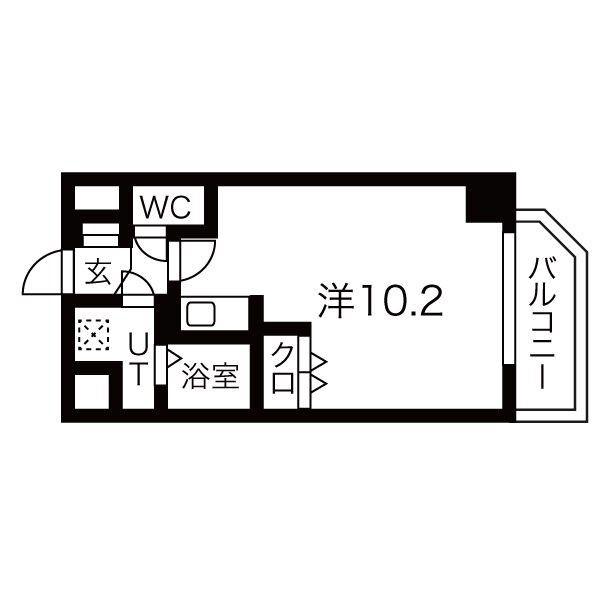 オズレジデンス尼崎(ワンルーム/4階)の間取り写真