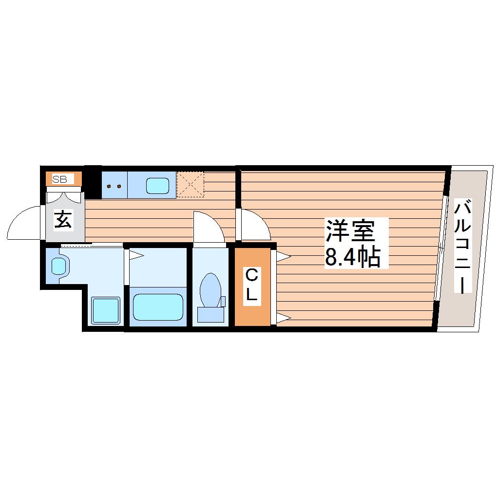 POTTERIE(1K/3階)の間取り写真