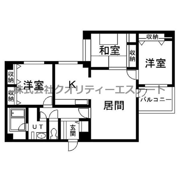 ハイム石蘭(3LDK/3階)の間取り写真