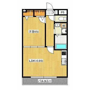 ケイズマンション赤池(1LDK/1階)の間取り写真