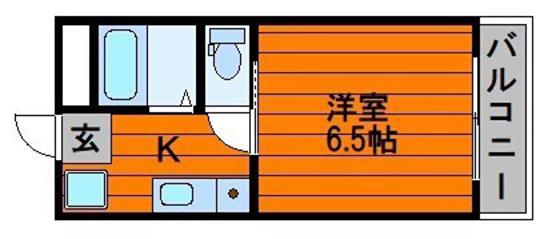チュリス幸町(1K/7階)の間取り写真