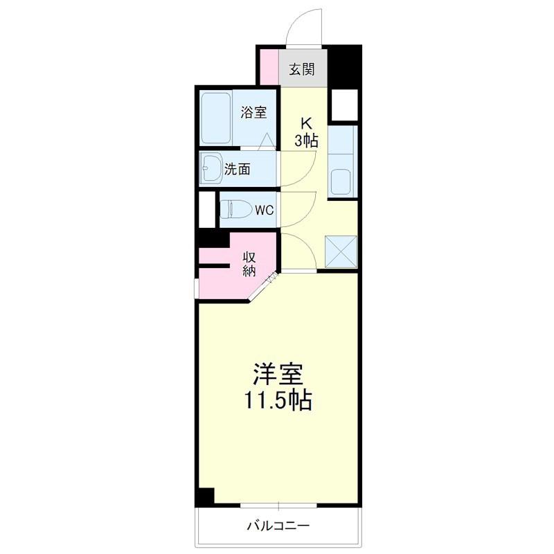 モンレーヴ葵東II(1K/1階)の間取り写真