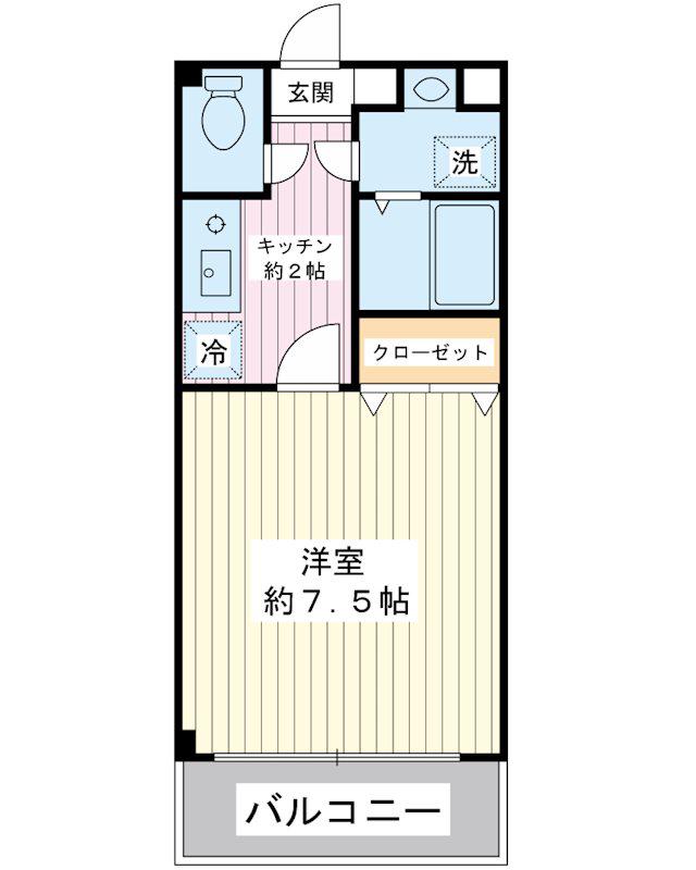 プラザグレイス(1K/2階)の間取り写真