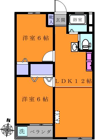 駒込第3コーポラス(2LDK/3階)の間取り写真