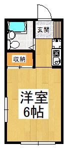 ガーデンパレス光明池(1K/2階)の間取り写真