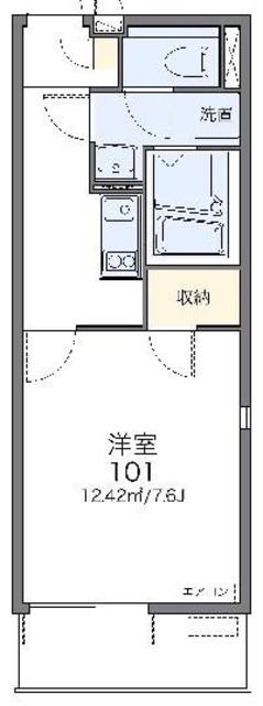 レオネクストコヅチVI(1K/1階)の間取り写真