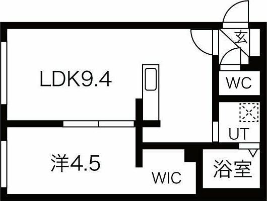 ディモーラN12(1LDK/4階)の間取り写真