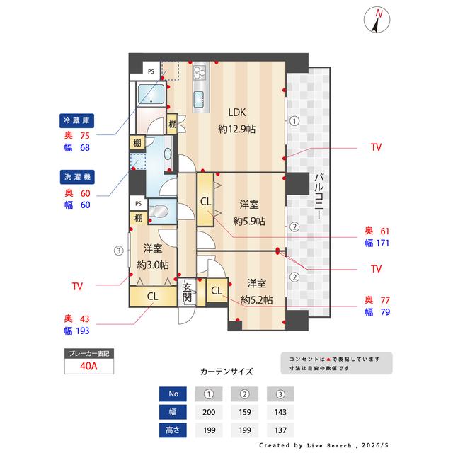VALUE MAISON RYOGOKU(3LK/9階)の間取り写真