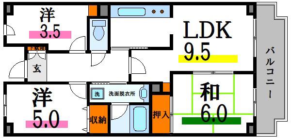パークサイドUT(2SLDK/1階)の間取り写真