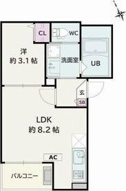 JACK YABAII(1LDK/1階)の間取り写真