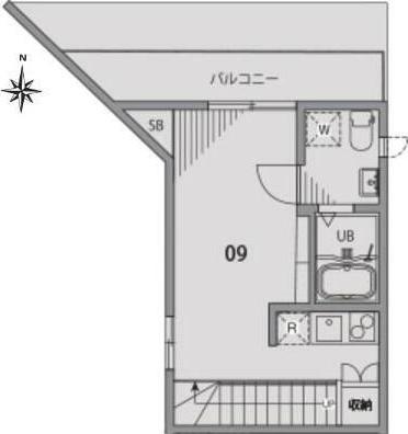 中野薫木荘(1K/3階)の間取り写真
