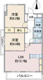 リアン東山(2LDK/2階)の間取り写真