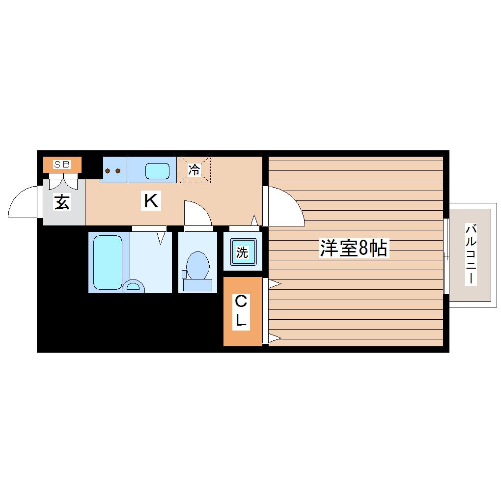ART弥生町ヒルズ(1K/1階)の間取り写真