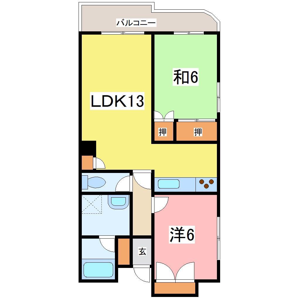 URBAN CONCIERIA城東(2LDK/3階)の間取り写真