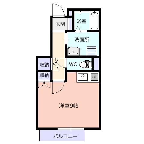 ルミエ ビコー(ワンルーム/1階)の間取り写真