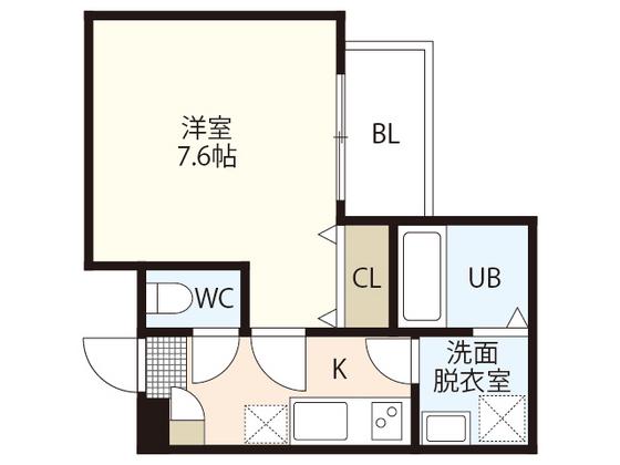 REGALEST COCON KOGO(1K/1階)の間取り写真