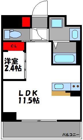 NUDGEONE.香椎駅前(1LDK/3階)の間取り写真