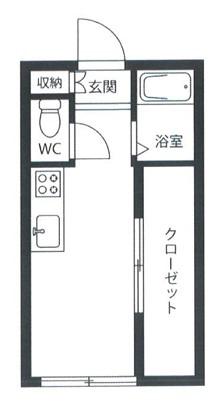 共学国際交流会館 長崎寮(ワンルーム/2階)の間取り写真