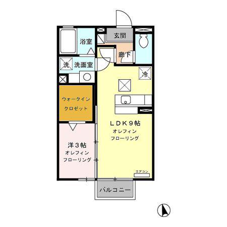 ロイヤルレジデンスABC(1LDK/1階)の間取り写真