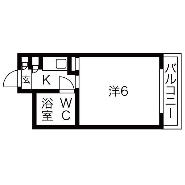 シティホームズ針中野パートI(ワンルーム/3階)の間取り写真