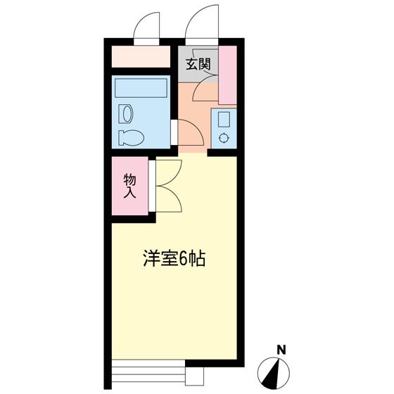 シティアビタ溝の口C(ワンルーム/2階)の間取り写真