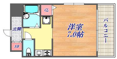 モンテ王子(1K/3階)の間取り写真