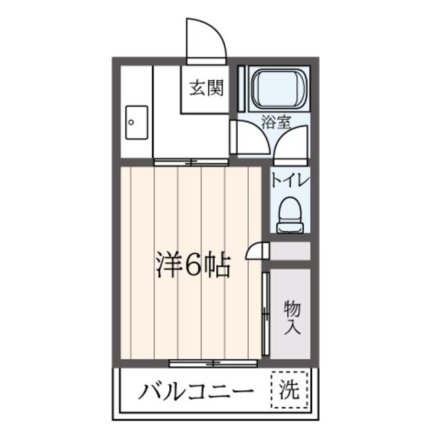 ニューオーツカマンション(1K/2階)の間取り写真