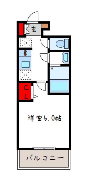 アドバンス大阪ベクエム(1K/5階)の間取り写真