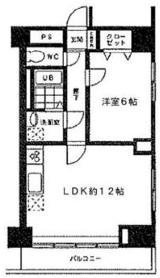 東光シャルム(1LDK/3階)の間取り写真