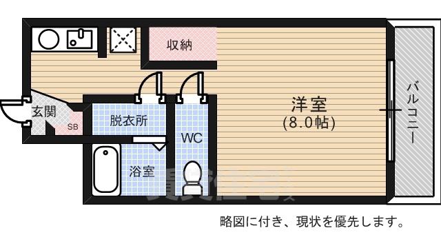 D-リソート(ワンルーム/3階)の間取り写真